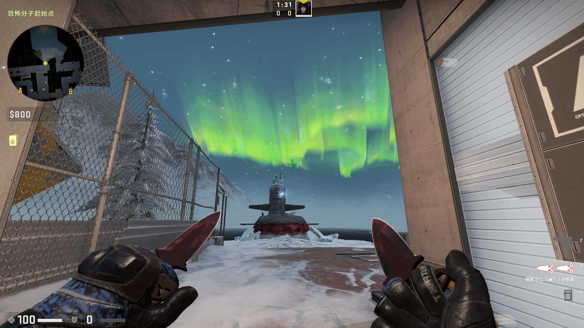 此号是国际服 完美磨损多边形手套 粉多普勒暗影双刀 带音乐盒_csgo